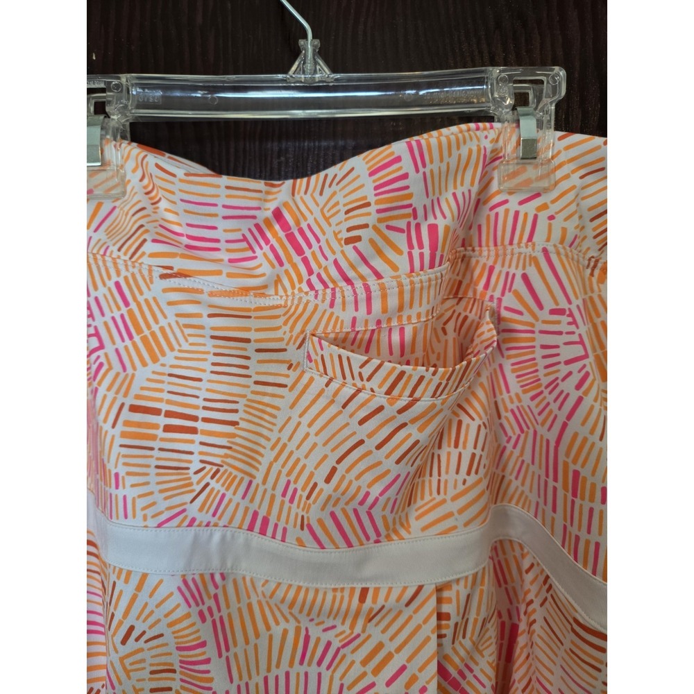 Nike Golf Dri-Fit Skort Women's Orange Pink Print Athletic Tennis Skirt XL EUC - Picture 7 of 8